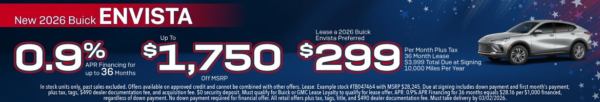 New 2026 buick Envista