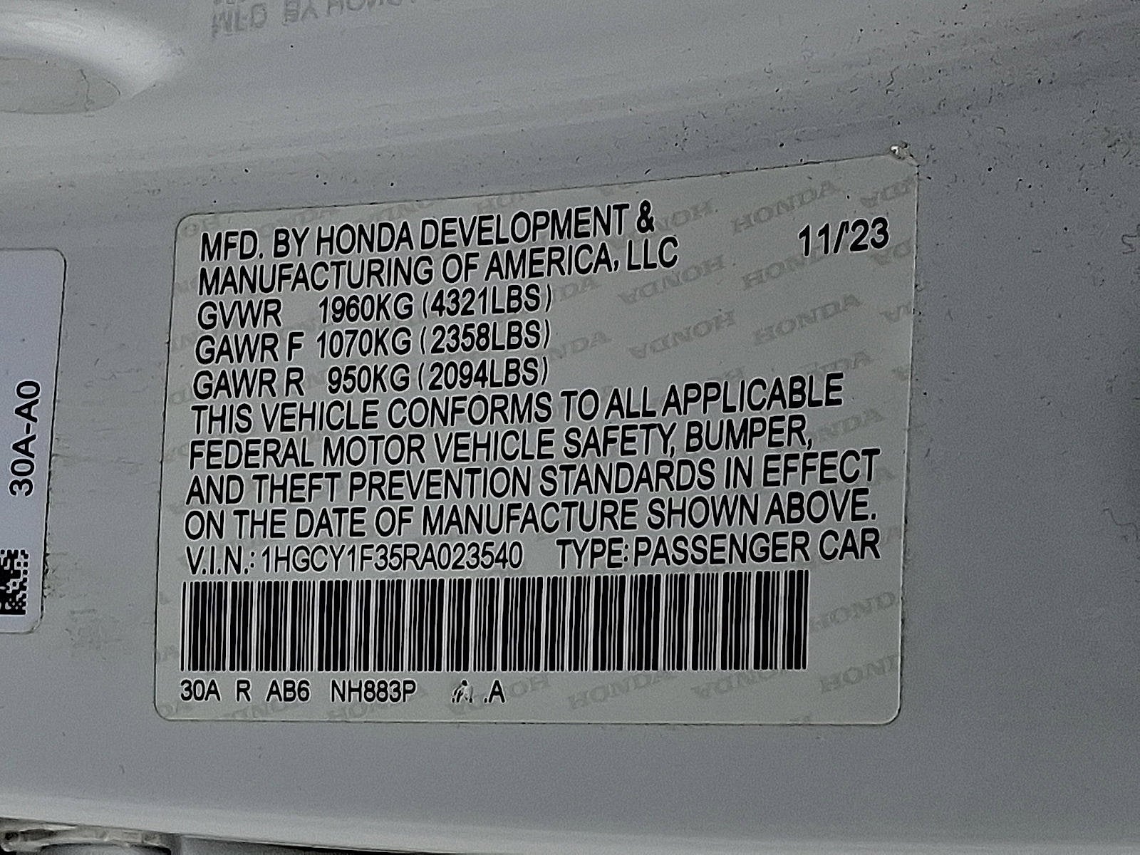 2024 Honda Accord Sedan EX