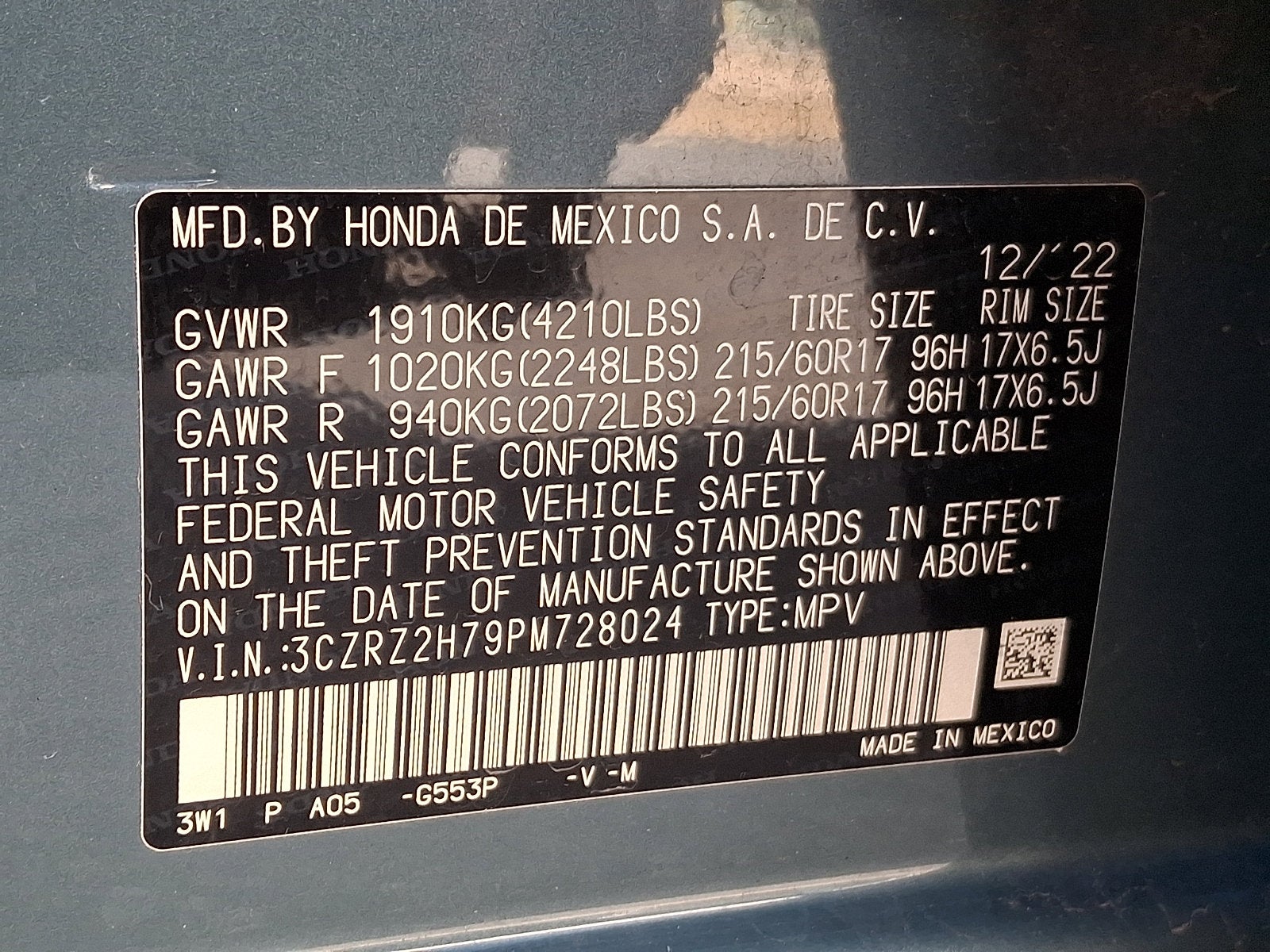2023 Honda HR-V AWD EX-L