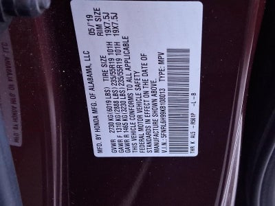 2019 Honda Odyssey Elite Auto