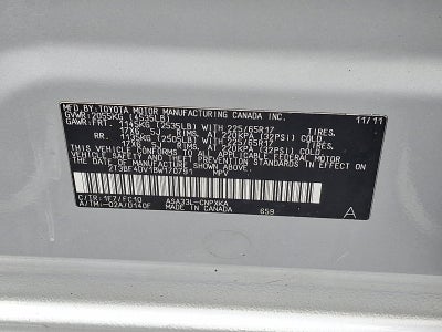 2011 Toyota RAV4 4WD 4dr 4-cyl 4-Spd AT (Natl)