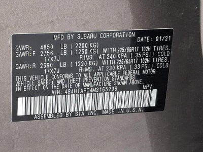 2021 Subaru Outback Premium CVT