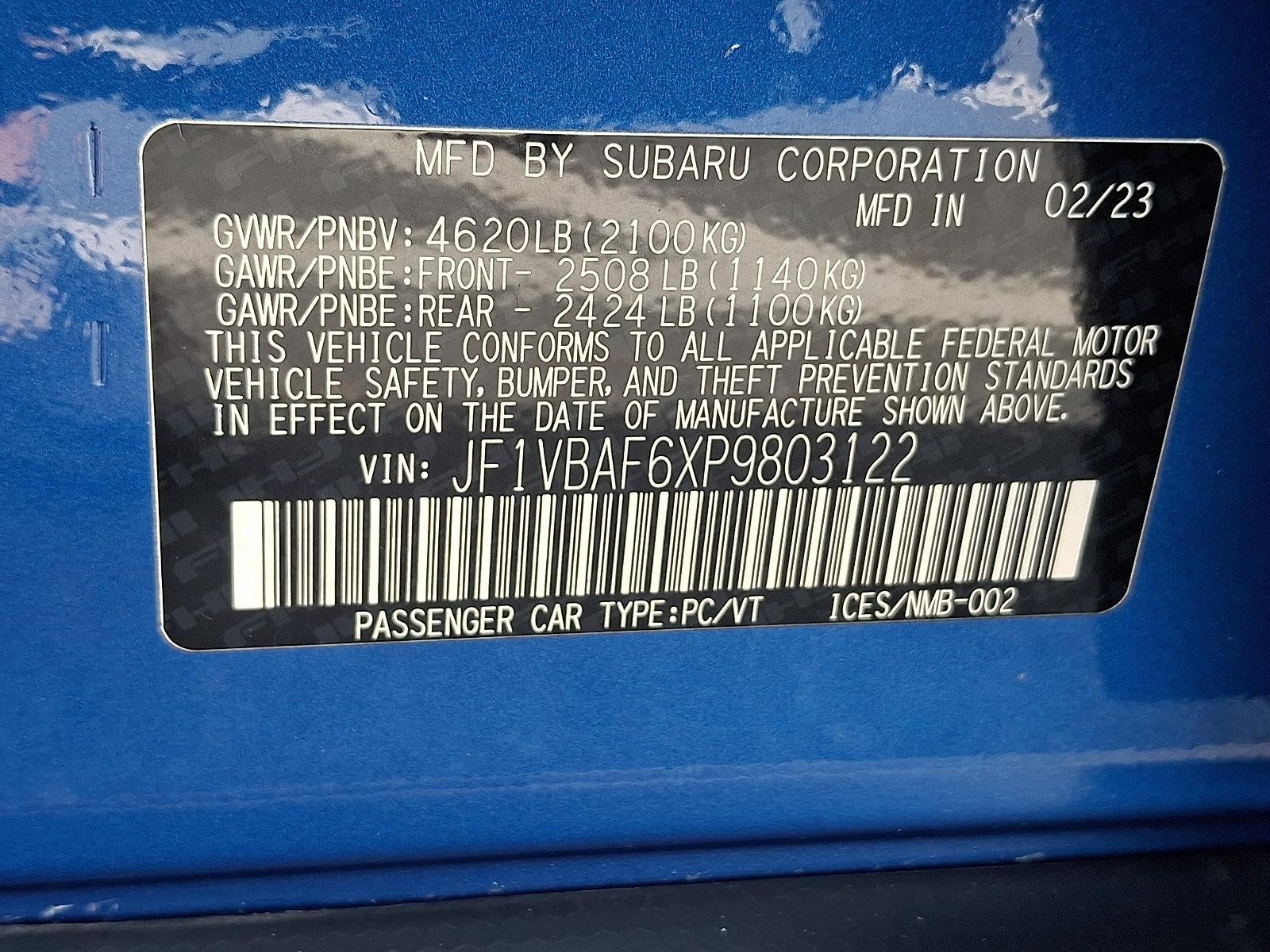 2023 Subaru WRX Premium Manual