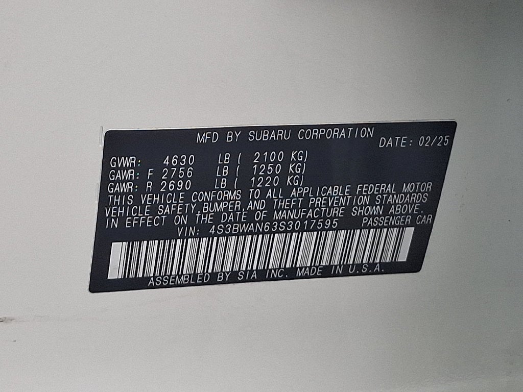2025 Subaru Legacy Limited
