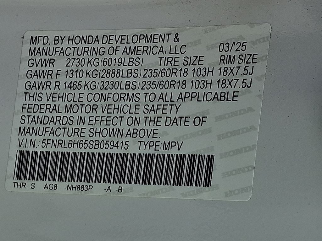 2025 Honda Odyssey EX-L Auto