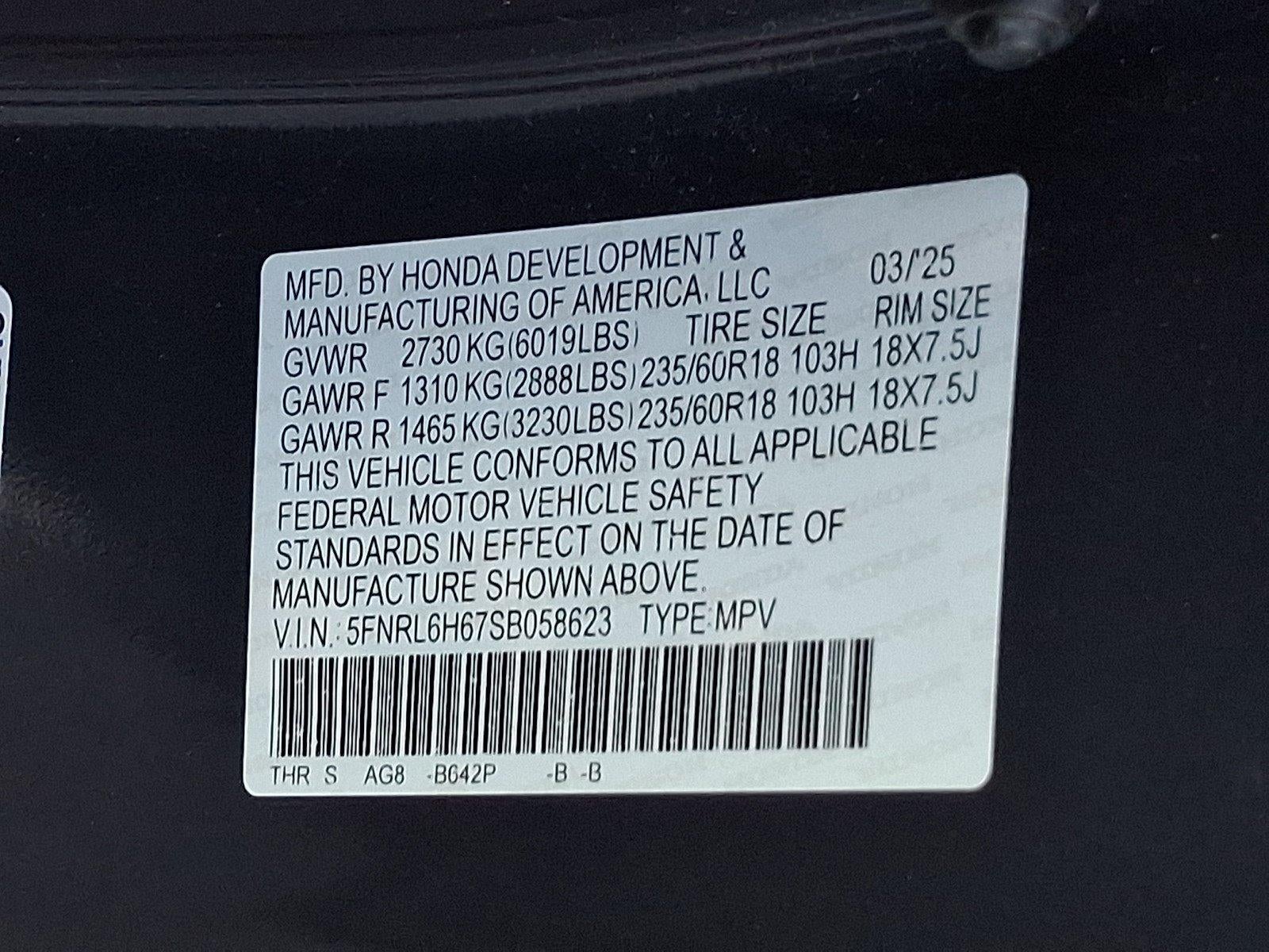 2025 Honda Odyssey EX-L Auto
