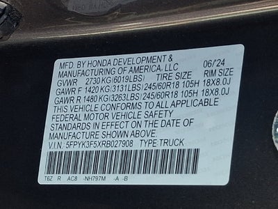 2024 Honda Ridgeline RTL