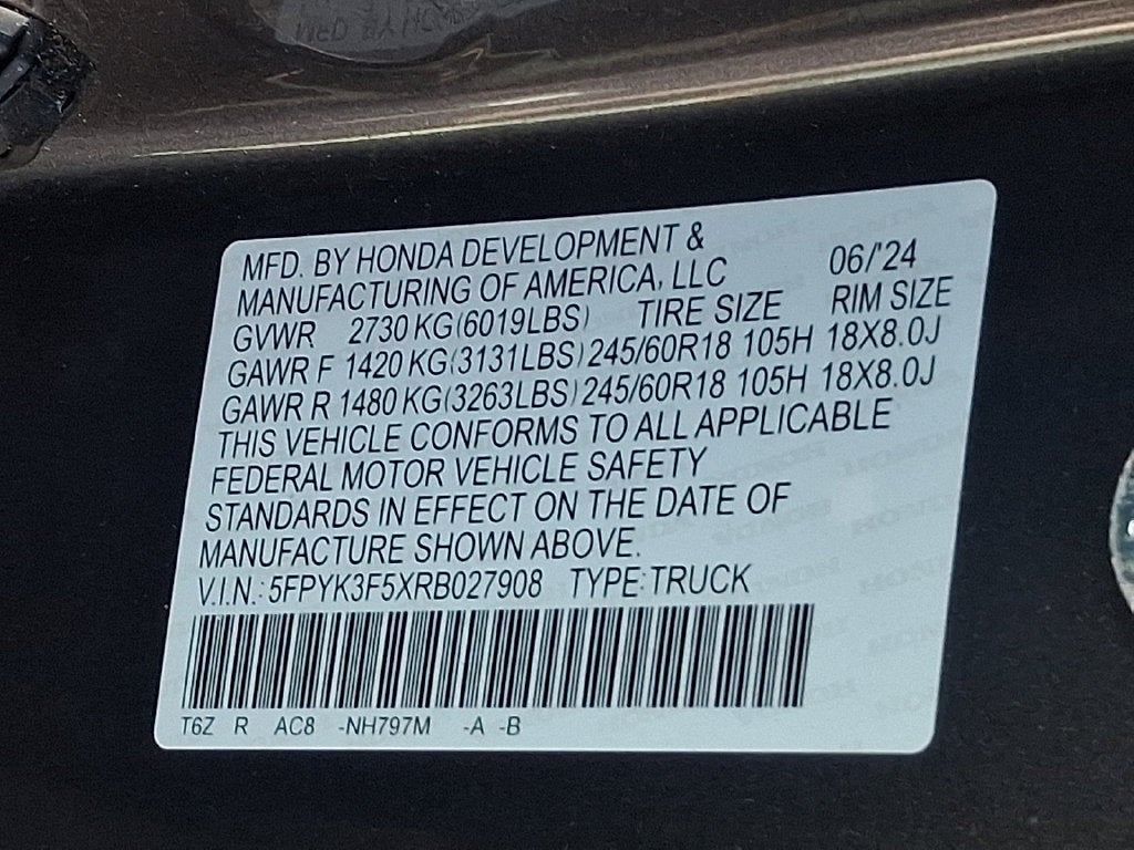 2024 Honda Ridgeline RTL