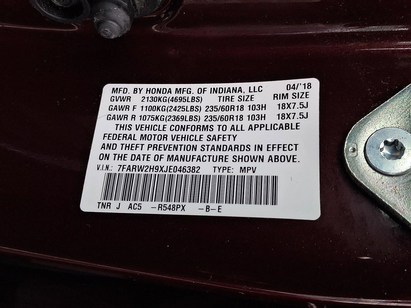 2018 Honda CR-V Touring AWD