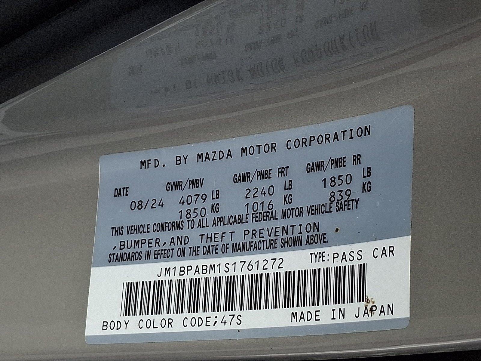 2025 Mazda Mazda3 Sedan 2.5 S Select Sport FWD