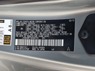 2010 Toyota FJ Cruiser 4WD 4dr Auto (Natl)