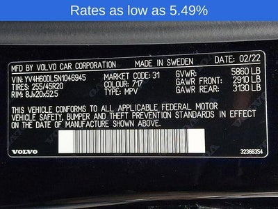 2022 Volvo XC60 Recharge Plug-In Hybrid T8 eAWD PHEV Inscription Extended Range