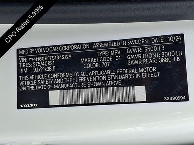2025 Volvo XC90 Plug-In Hybrid T8 AWD Ultra 7-Seater