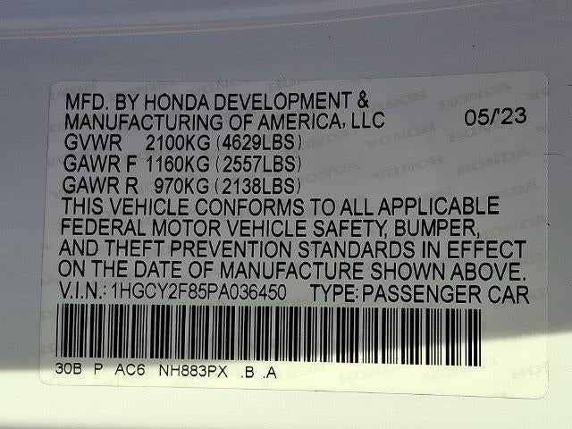 2023 Honda Accord Hybrid Touring Sedan w/o BSI