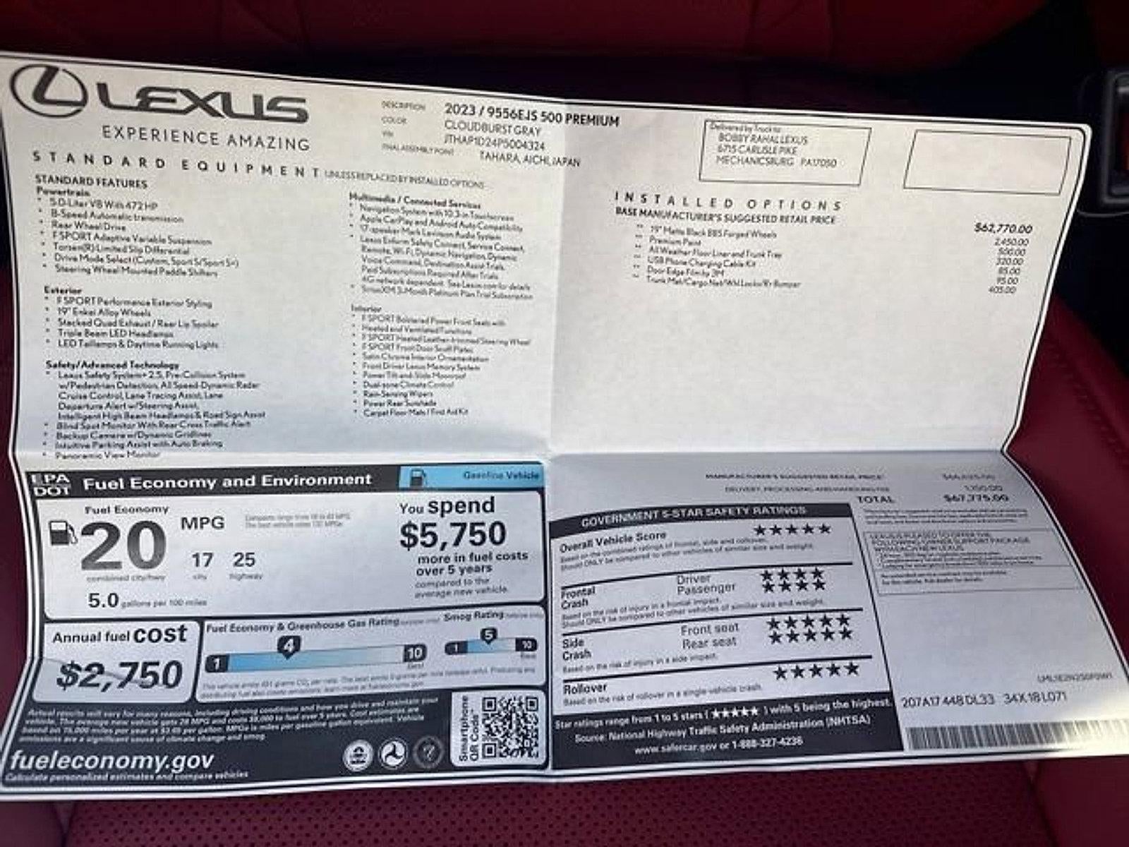 2023 Lexus IS 500 F SPORT Performance Premium RWD
