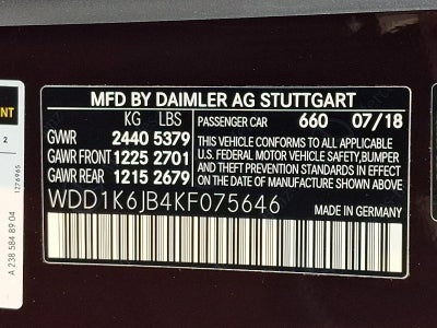 2019 Mercedes-Benz E-Class E 450 4MATIC® Cabriolet