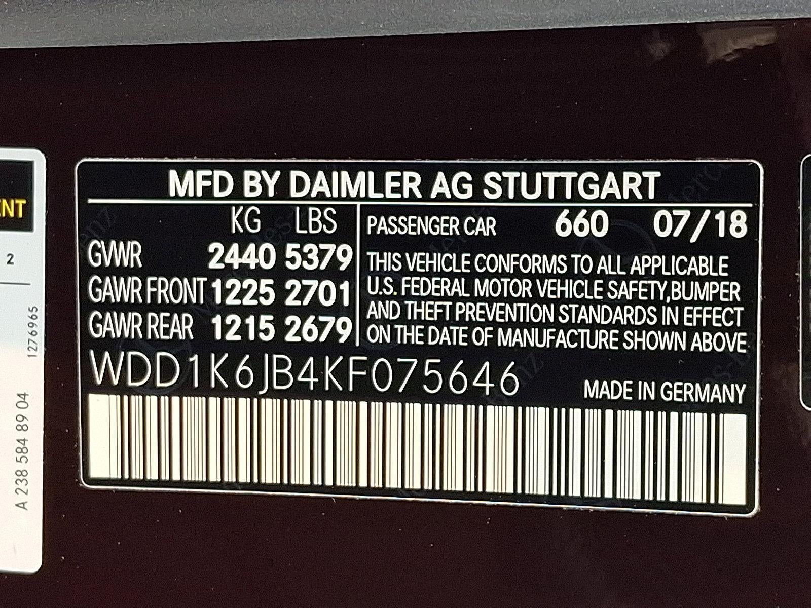 2019 Mercedes-Benz E-Class E 450 4MATIC® Cabriolet