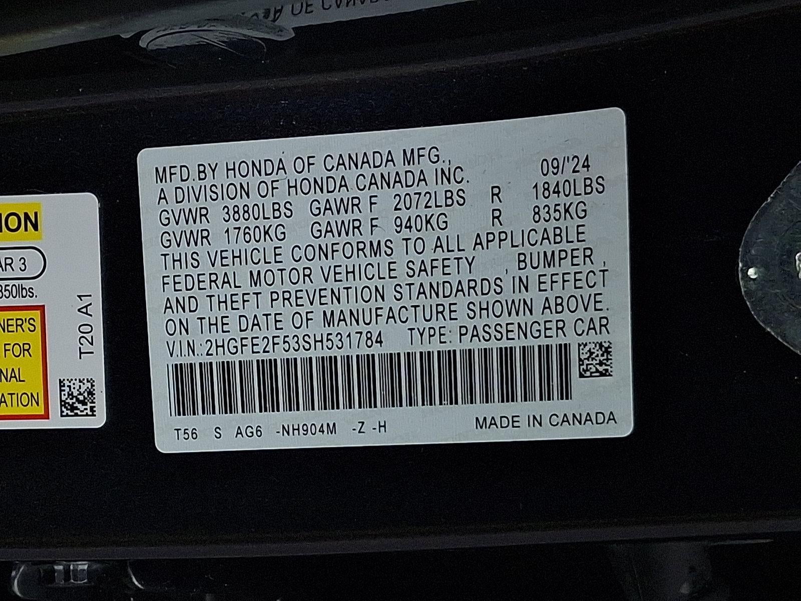2025 Honda Civic Sedan Sport CVT