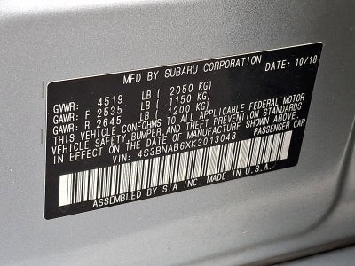 2019 Subaru Legacy 2.5i