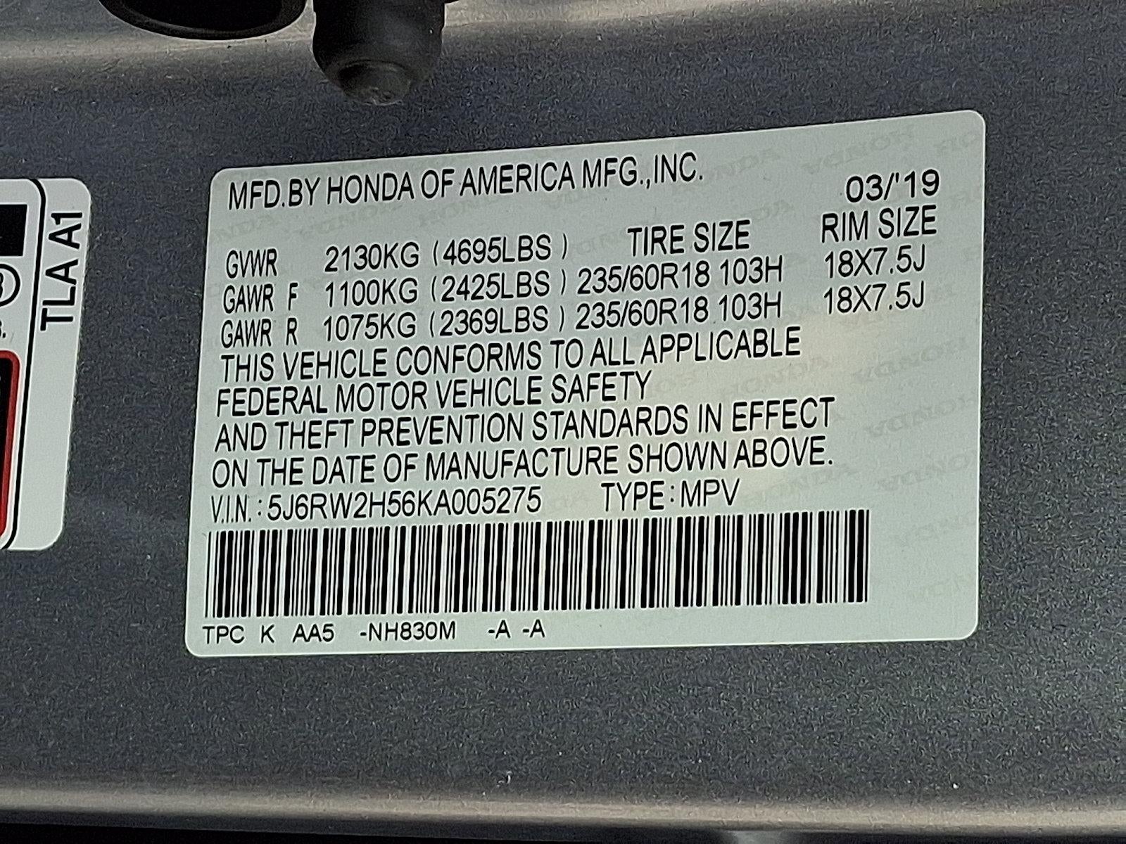 2019 Honda CR-V EX AWD