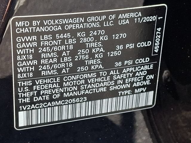 2021 Volkswagen Atlas Cross Sport 2.0T S