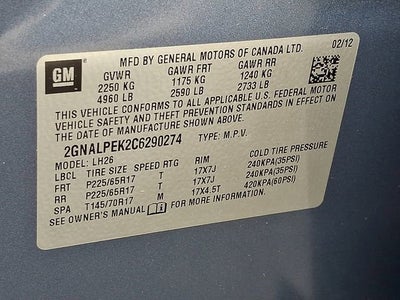2012 Chevrolet Equinox LT w/2LT