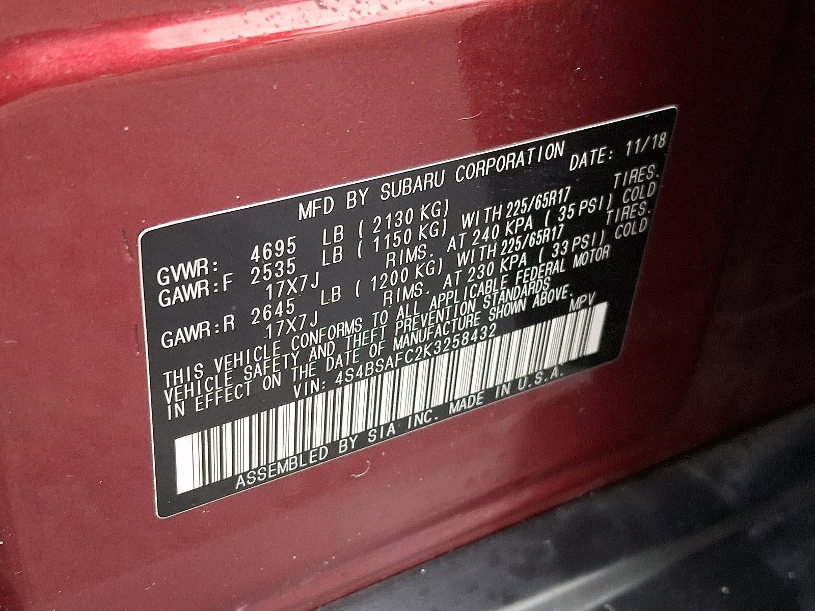 2019 Subaru Outback 2.5i Premium