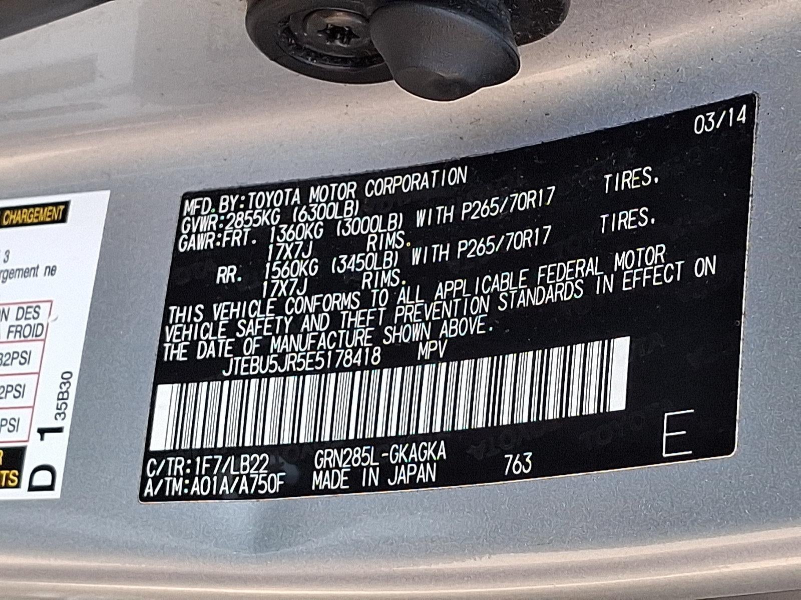 2014 Toyota 4Runner 4WD 4dr V6 SR5 Premium (Natl)