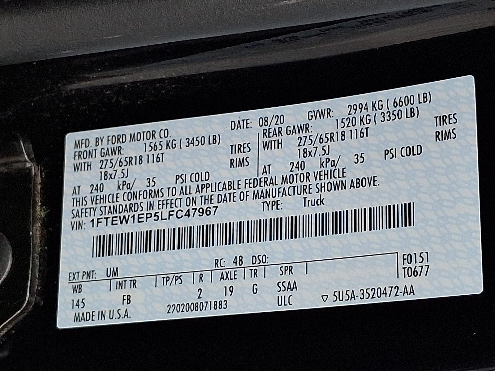2020 Ford F-150 XLT