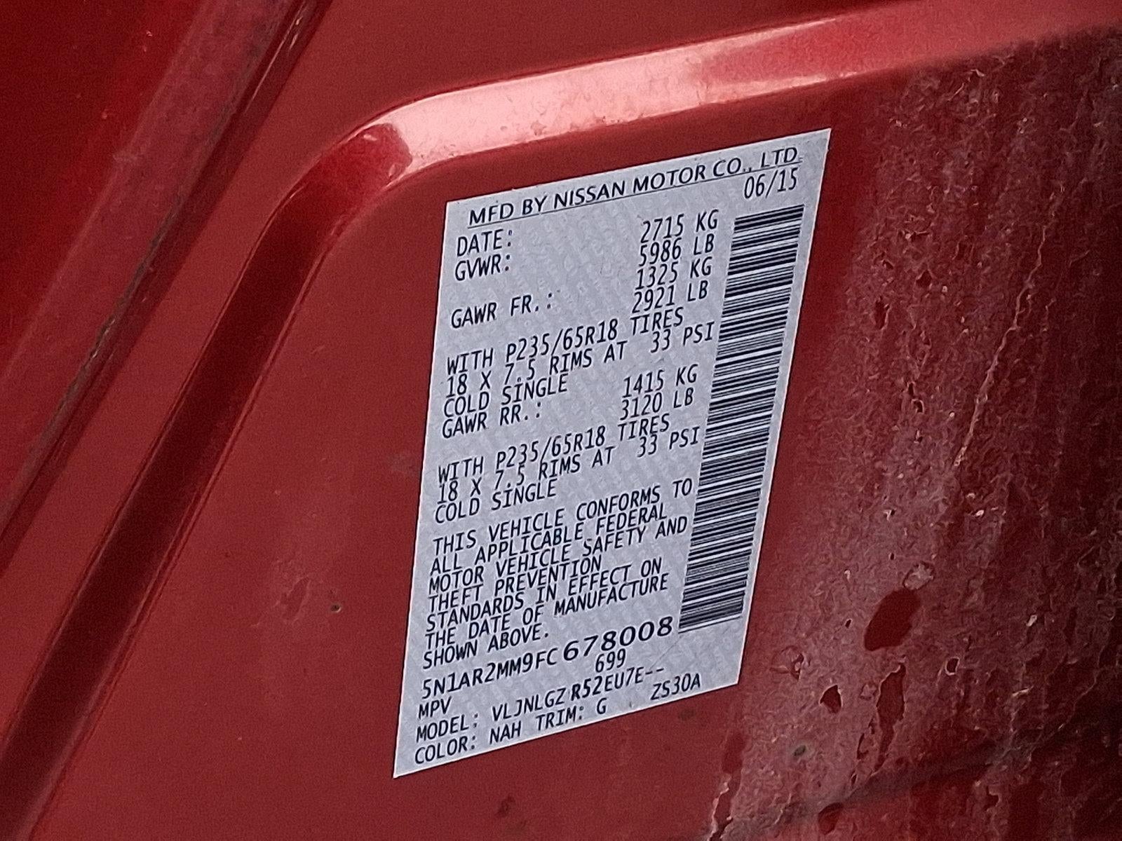 2015 Nissan Pathfinder SL