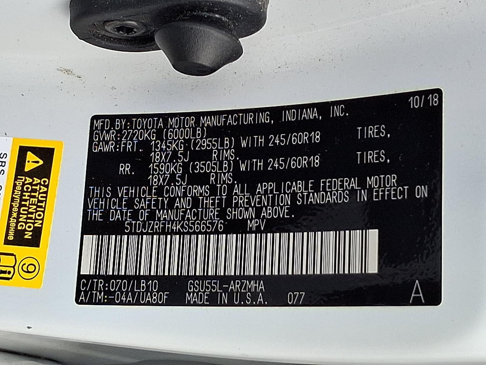2019 Toyota Highlander XLE