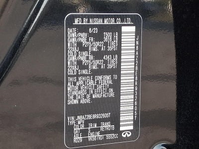 2024 INFINITI QX80 SENSORY