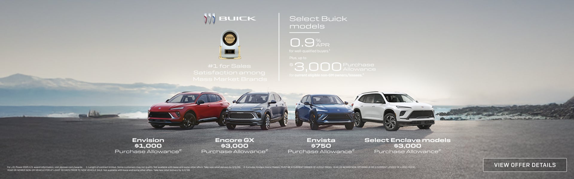 0.9% APR 
FOR WELL-QUALIFIED BUYERS.1

Plus, up to $3,000 PURCHASE ALLOWANCE for current eligible...