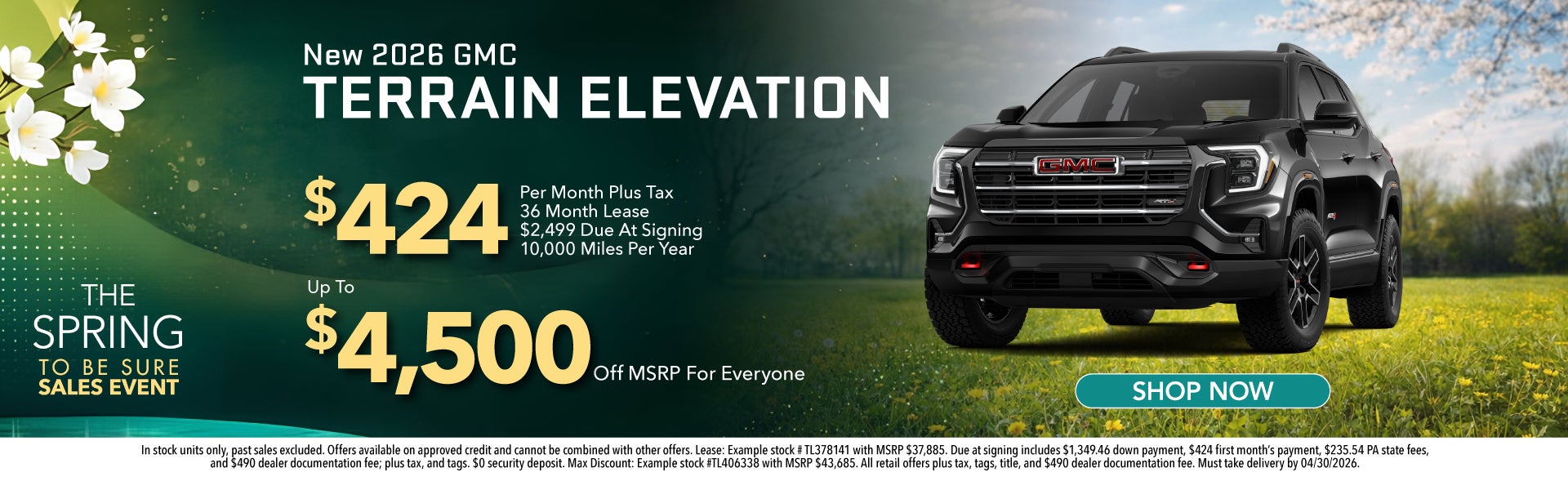 New 2026 GMC Terrain Elevation