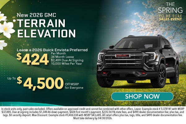 New 2026 GMC Terrain Elevation
