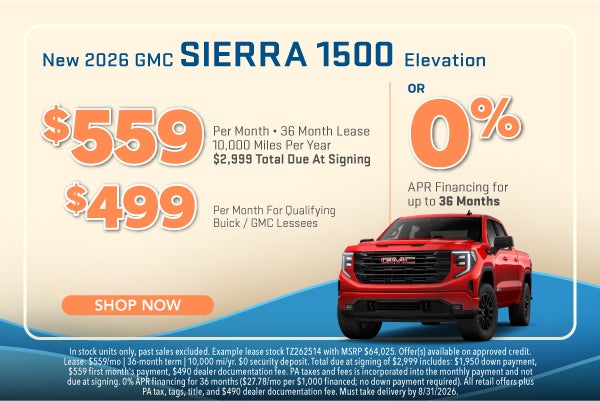 New 2026 GMC Sierra 1500 Elevation