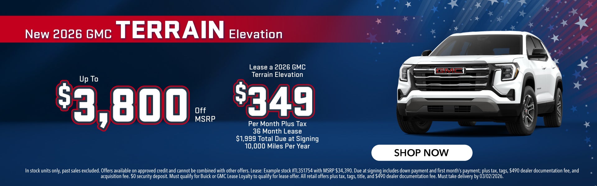 New 2026 GMC Terrain Elevation