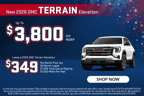 New 2026 GMC Terrain Elevation