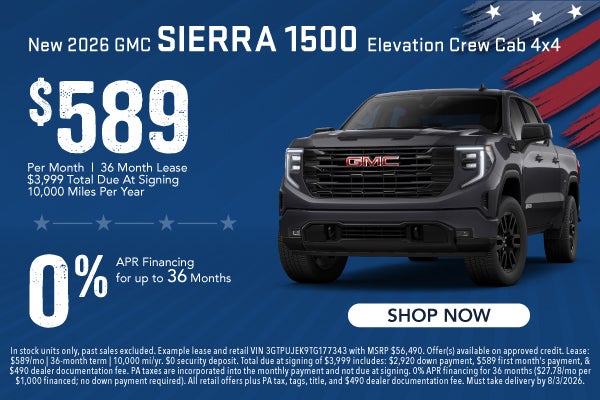New 2026 GMC Sierra 1500 Elevation
