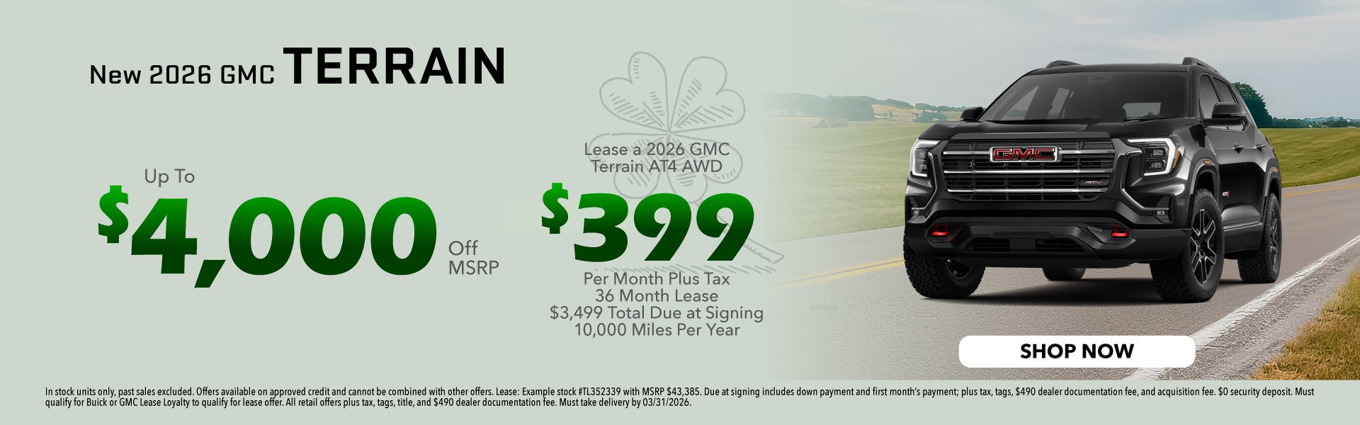 New 2026 GMC Terrain Elevation